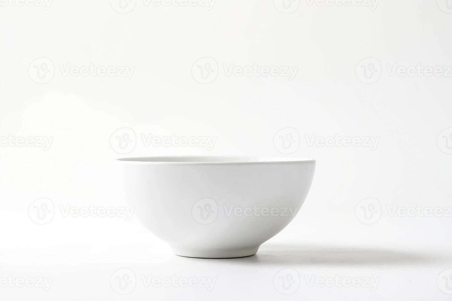 White Ceramic Bowl on White Background photo