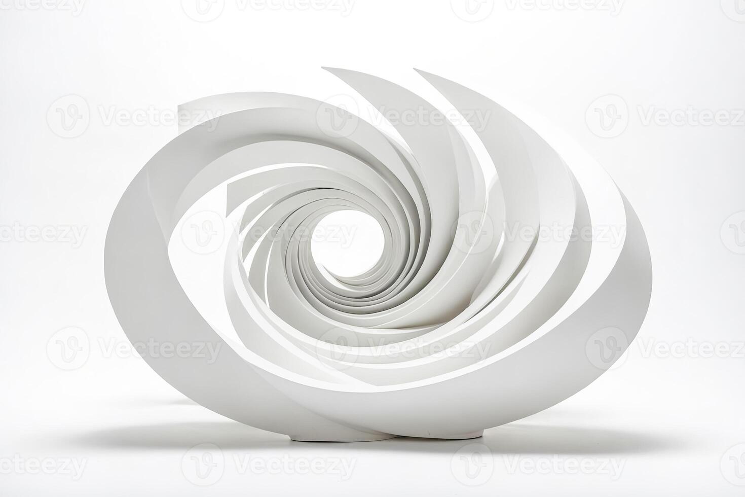 Abstract White Spiral Sculpture photo