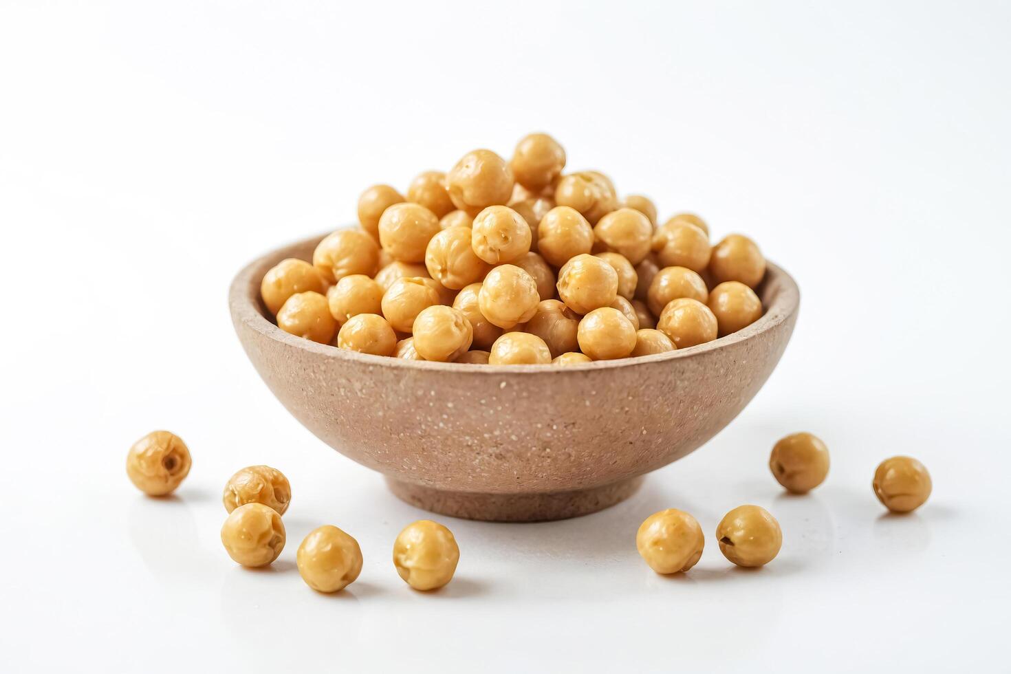 Bowl of Peas on White Background photo