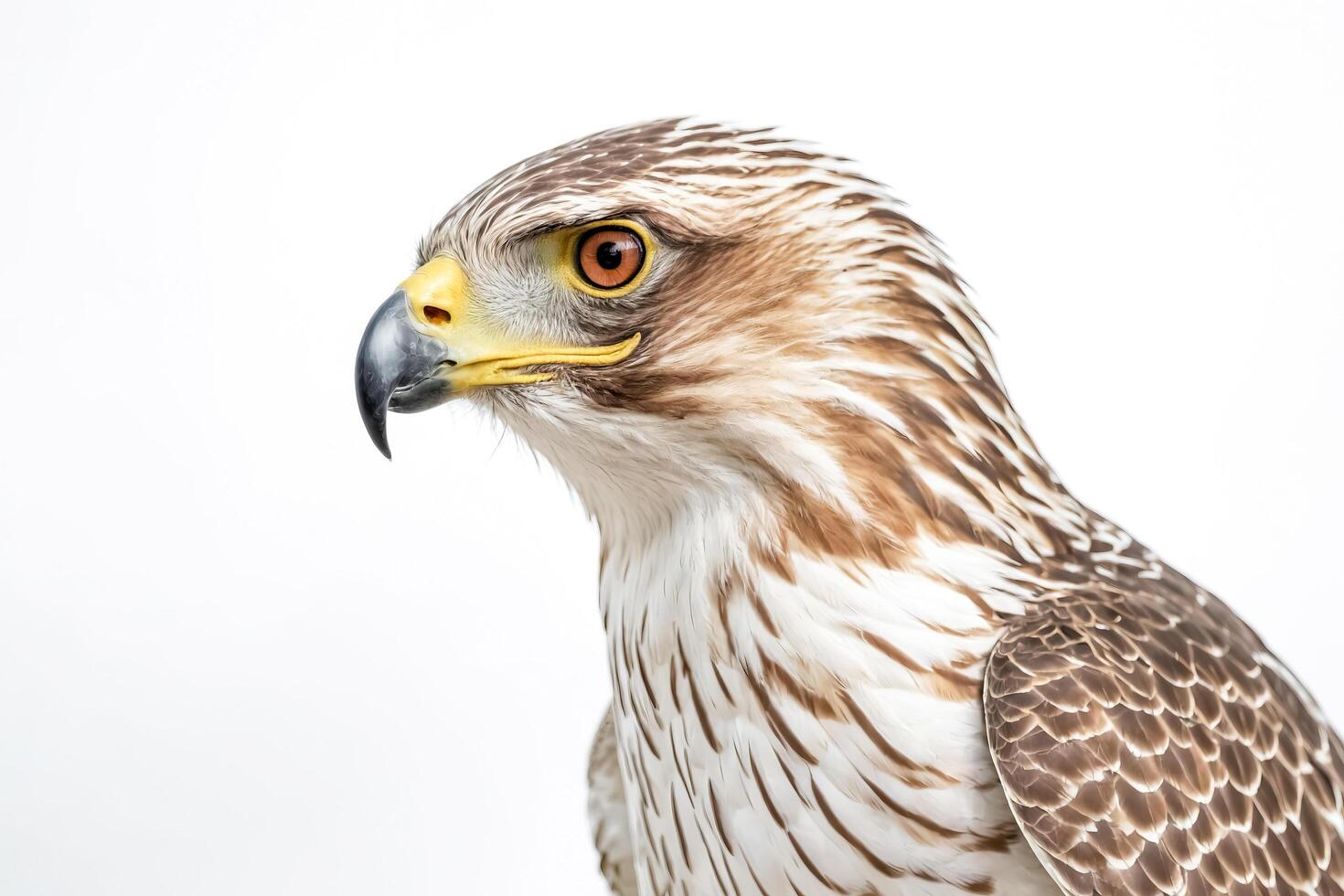 Close-up of a majestic hawk with sharp gaze photo