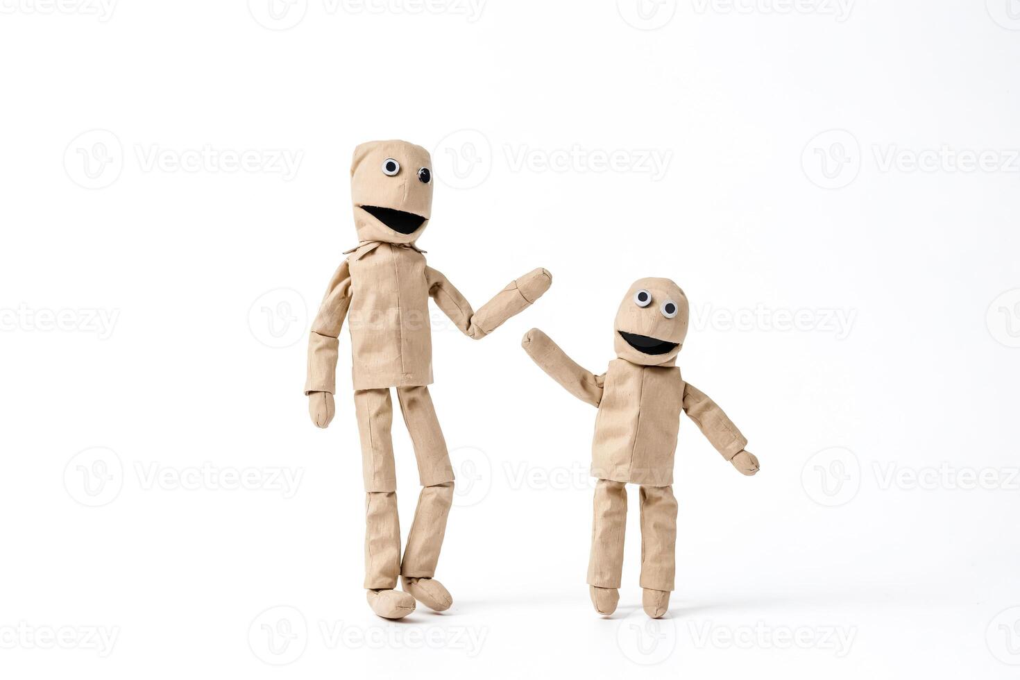 Two Happy Puppets With Big Smiles photo