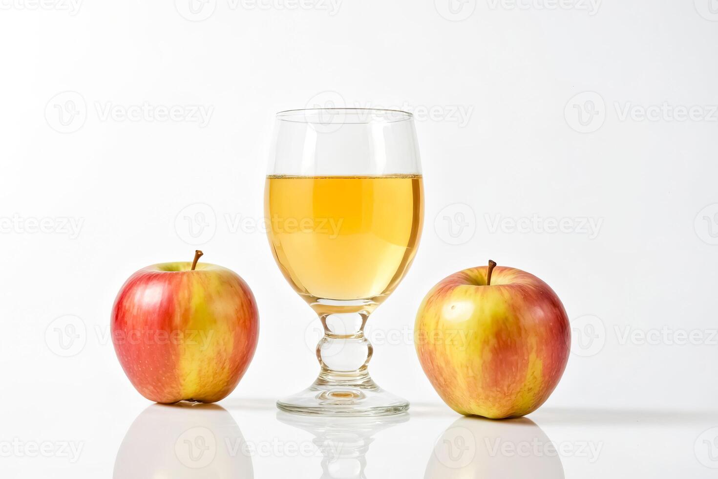 Glass of Apple Juice with Apples photo