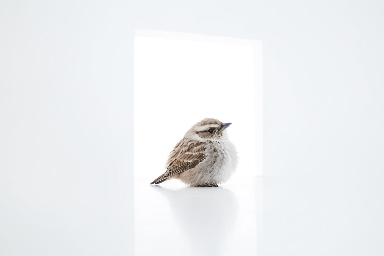 Small Bird Looking Through a Doorway photo