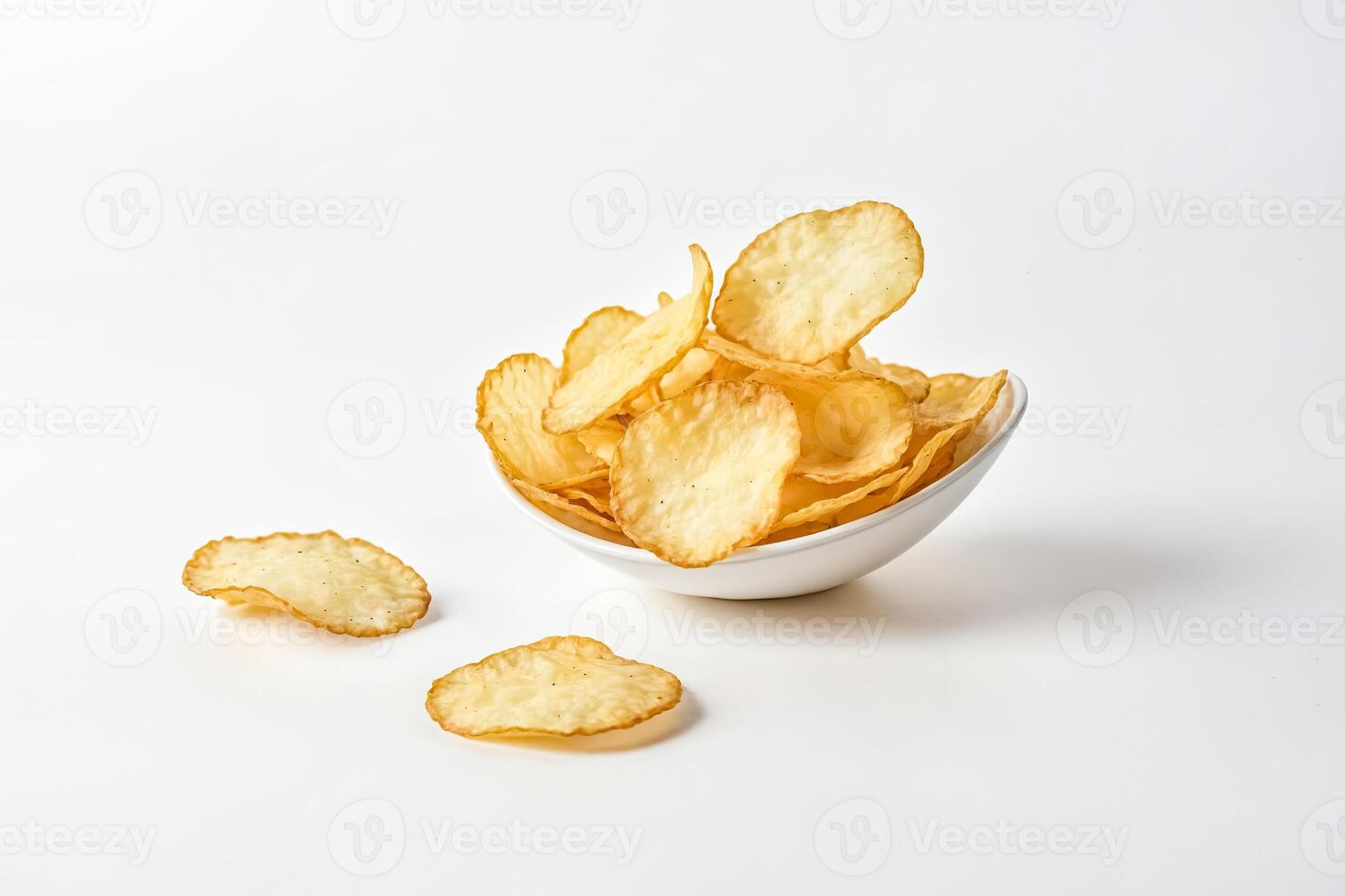 Crispy Cassava Chips in Bowl photo
