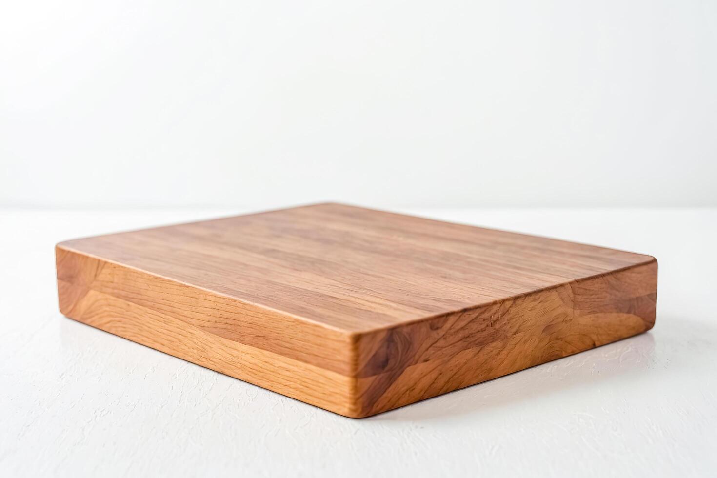 Wooden Cutting Board on White Background photo