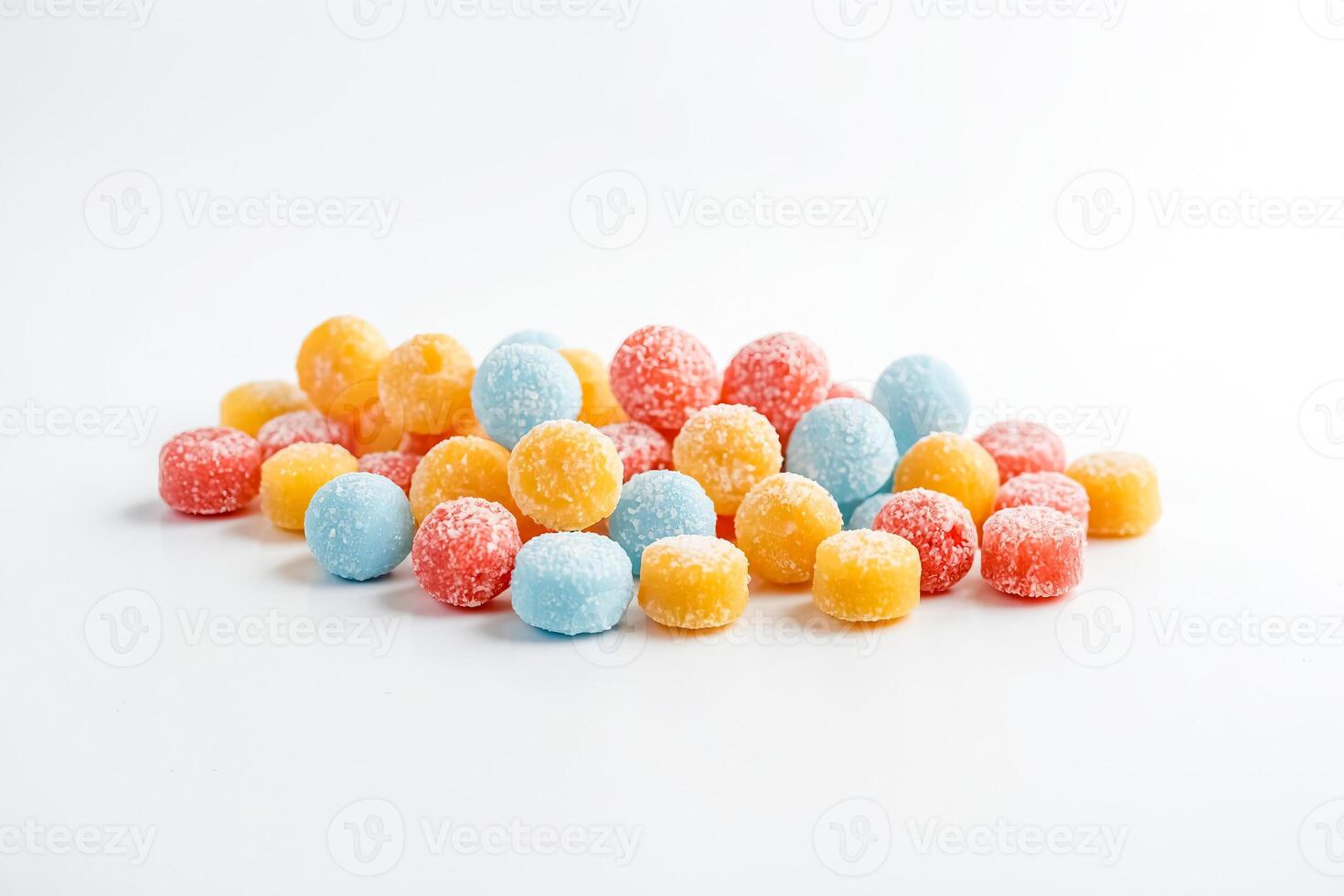 Colorful Sugar Coated Round Candies photo