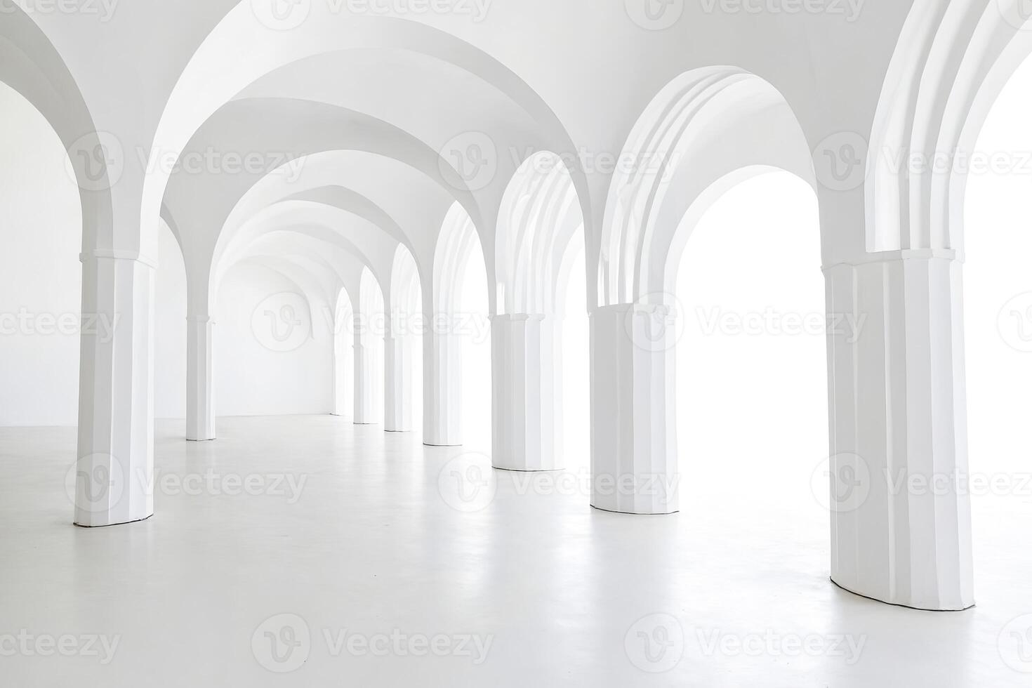 White Architectural Arches Interior photo