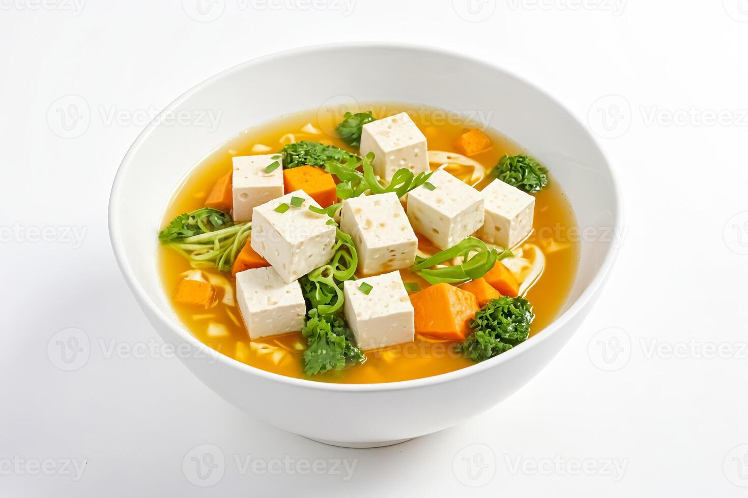 Tofu Soup with Sweet Potato and Greens photo