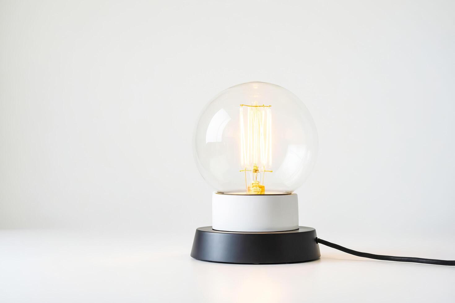 Modern Minimalist Desk Lamp with Edison Bulb photo