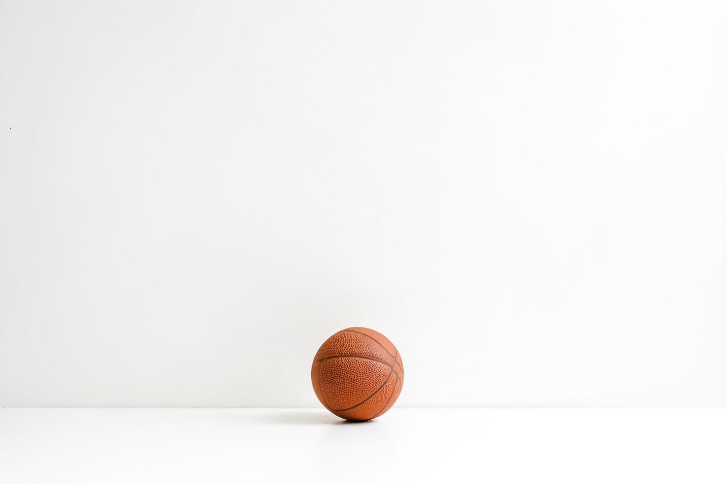 Basketball on white background photo