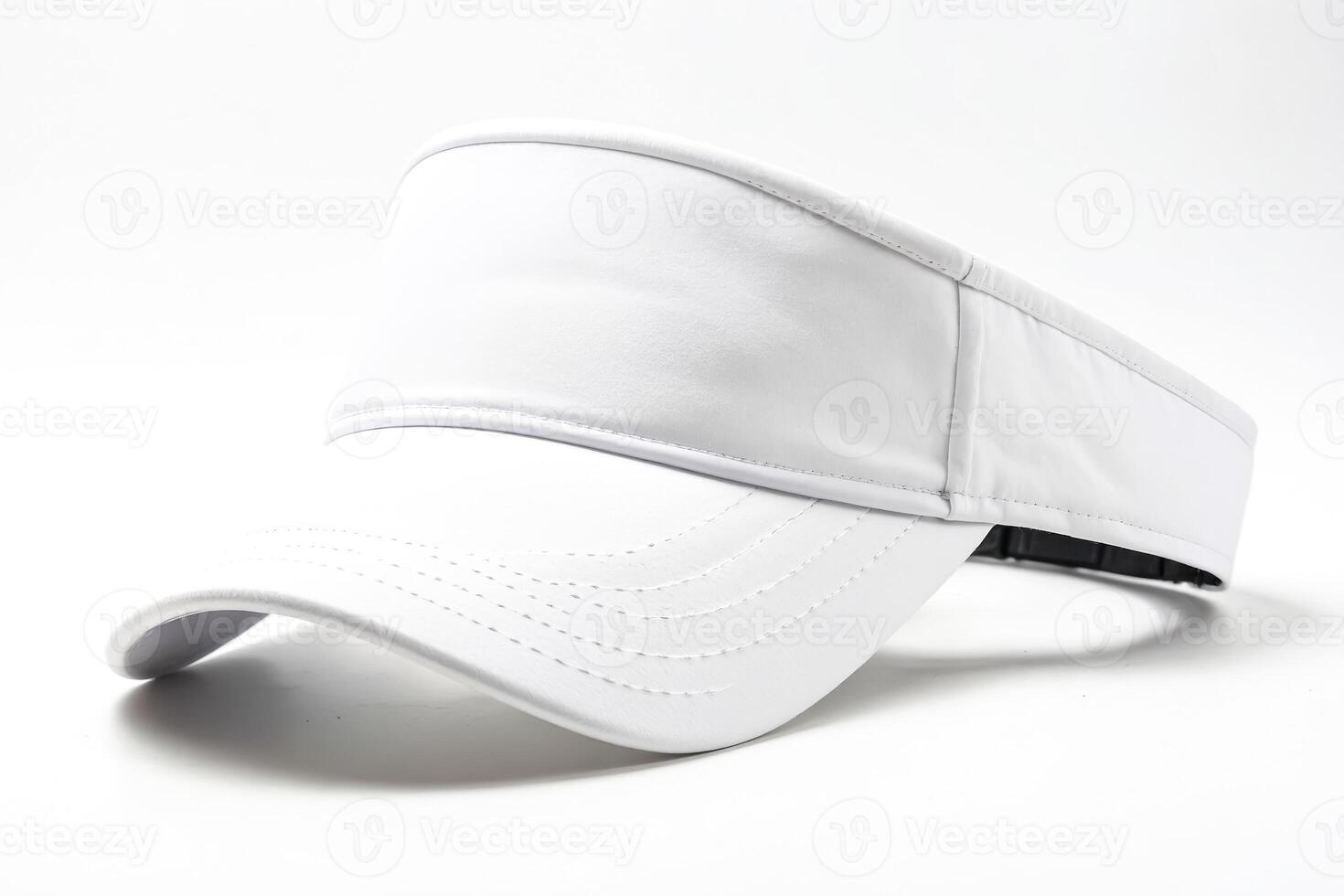 White visor cap isolated on white background photo