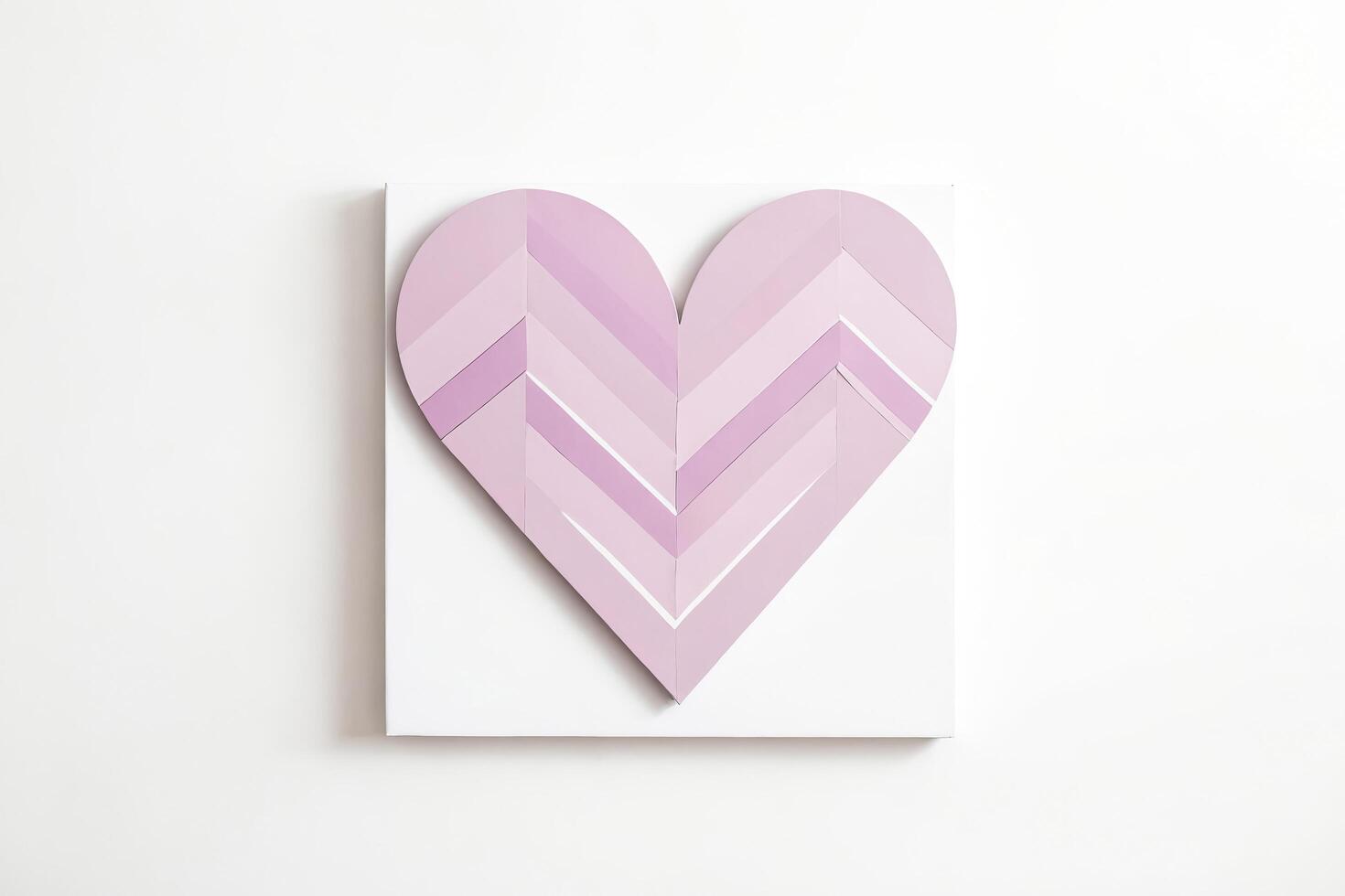 Pink Heart Geometric Art photo