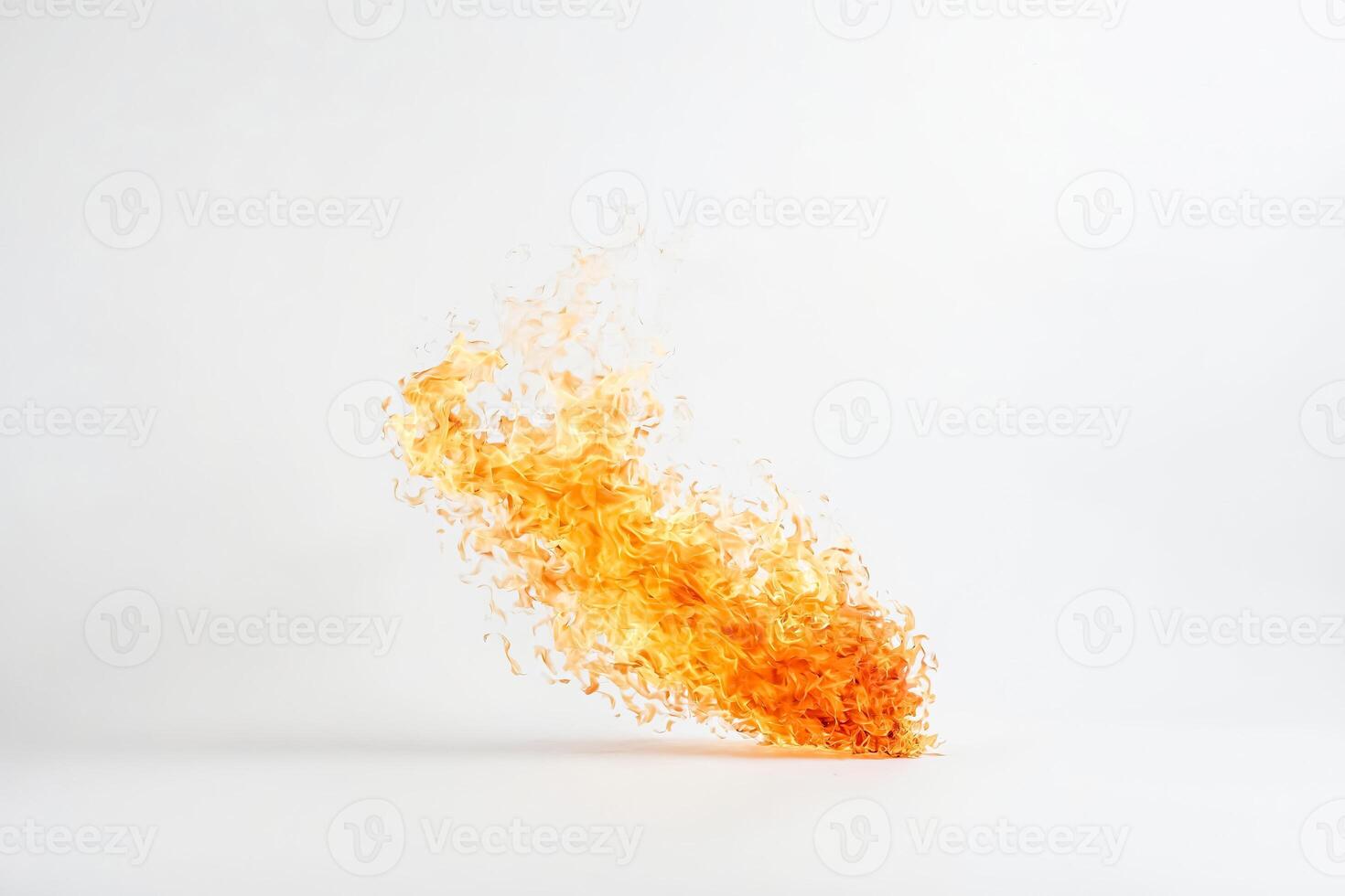 Abstract Flame on White Background photo