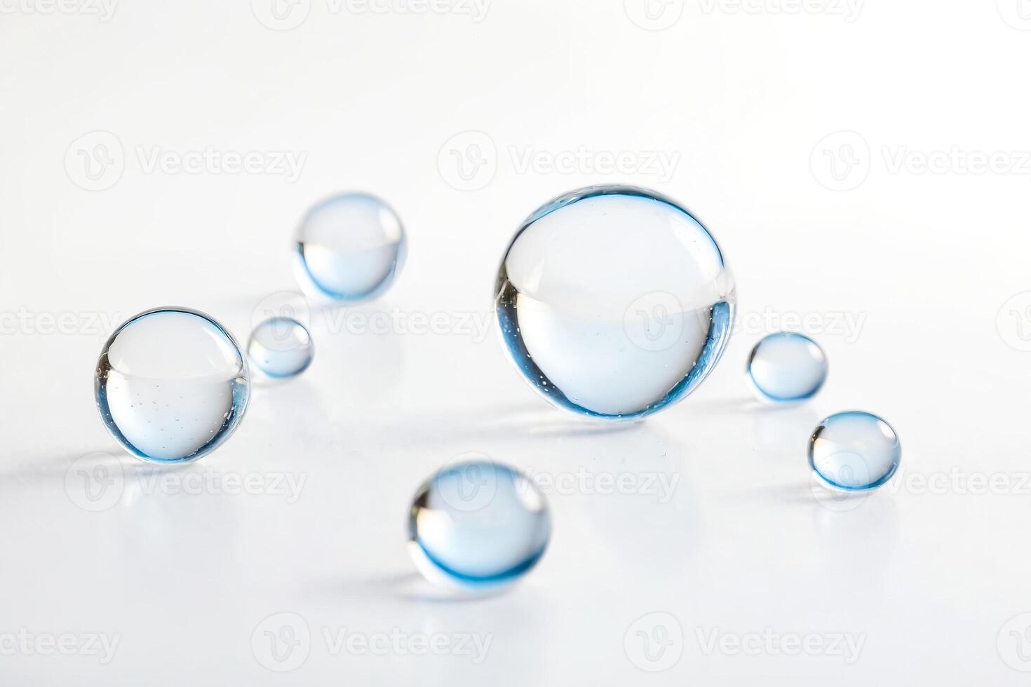 Glass Spheres on White Background photo