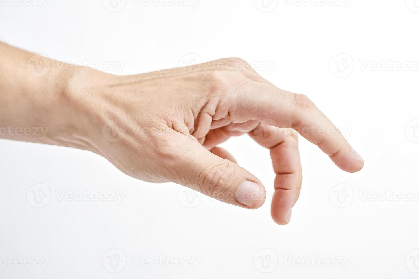 Hand reaching out for something photo