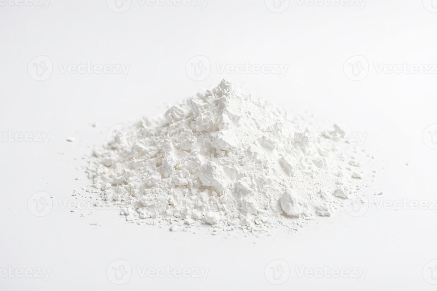 White Powder Pile Isolated on White Background photo