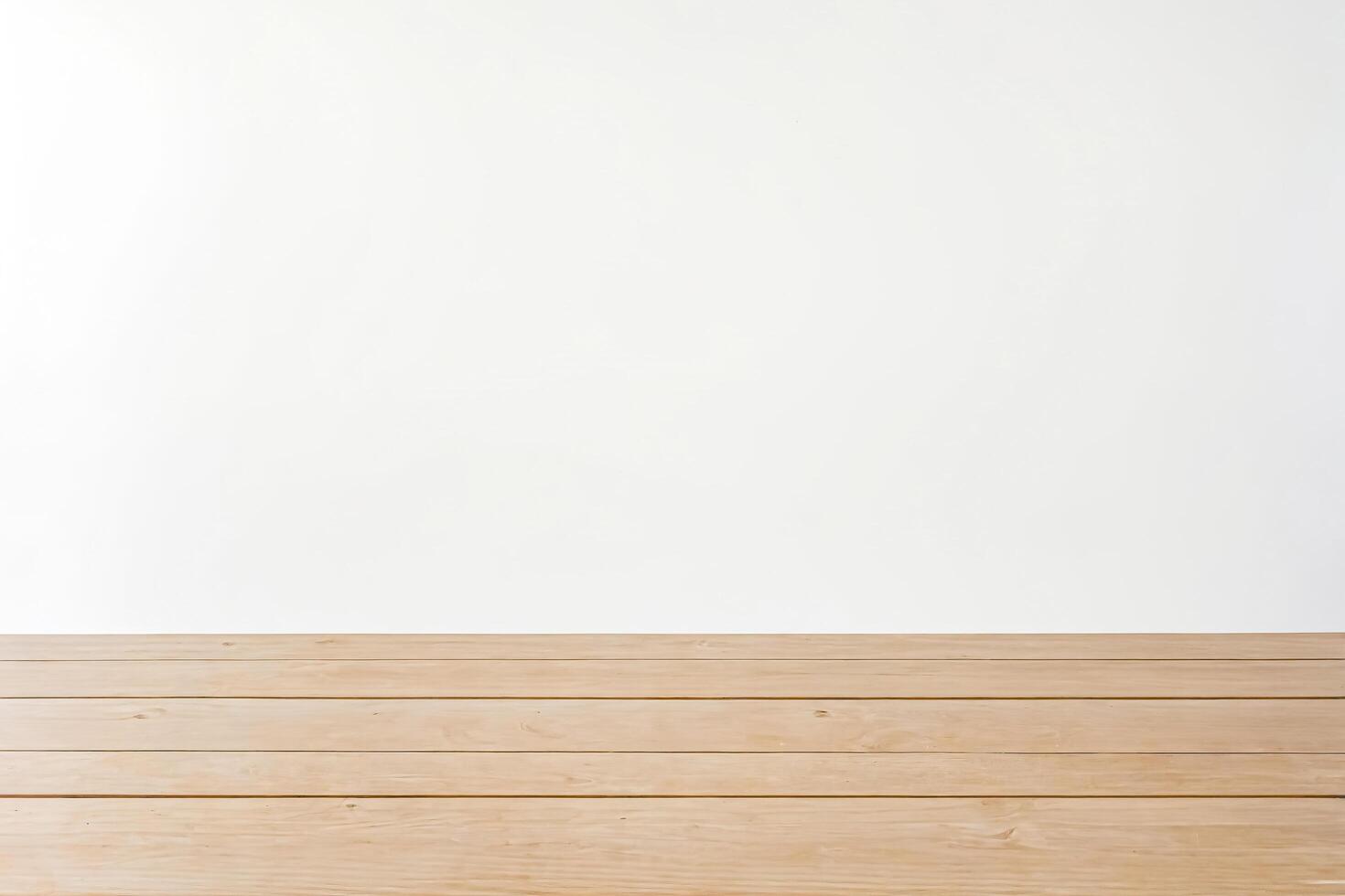 Wood Floor and White Wall photo