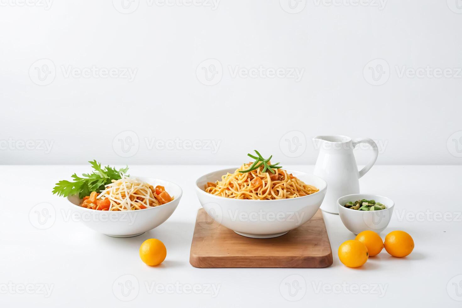 Simple Noodle Bowl with Fresh Ingredients photo