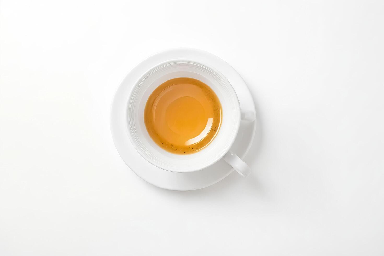 Overhead view of a cup of tea photo