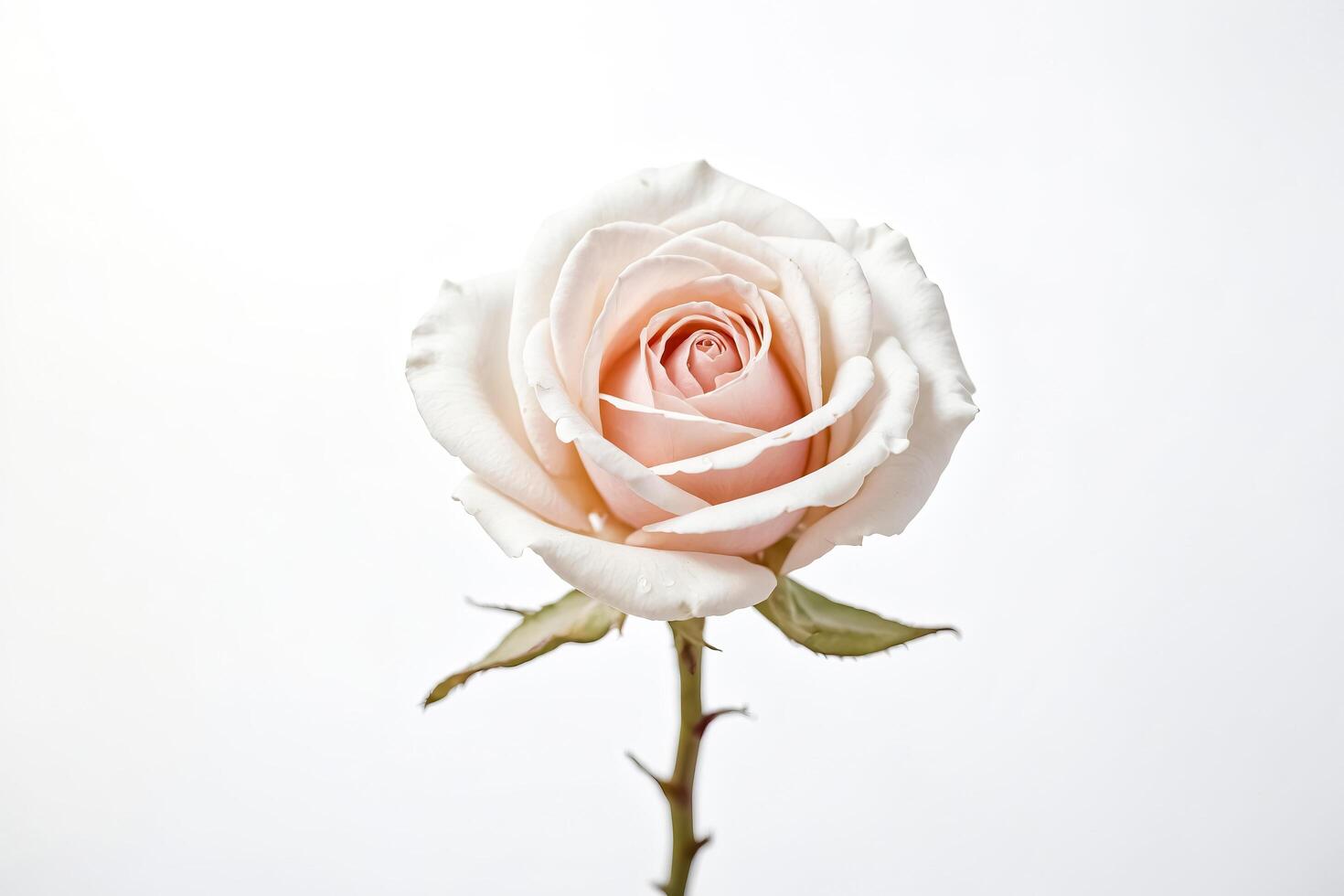 Single White Rose on White Background photo