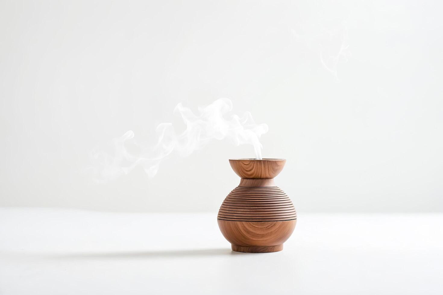 Wooden Essential Oil Diffuser with Steam photo