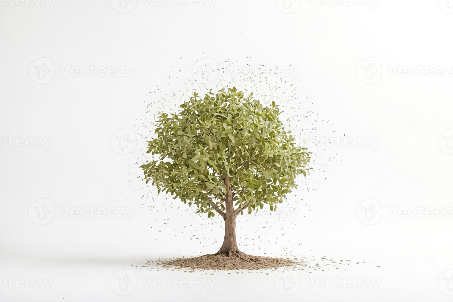 Tree With Falling Leaves photo