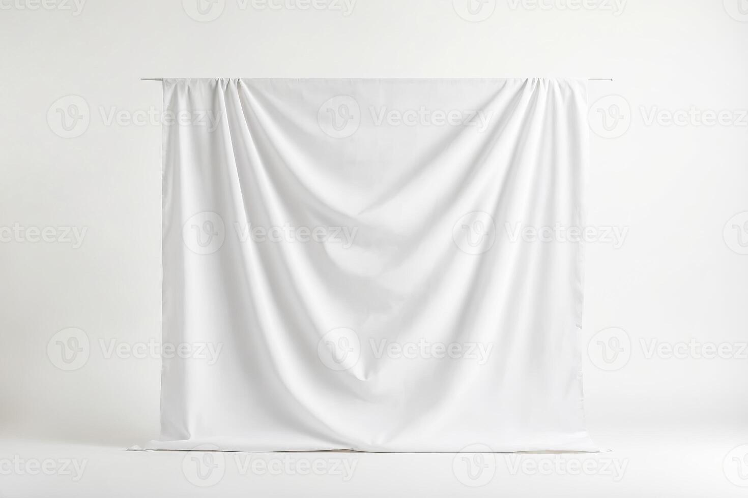 White Drape Fabric Background photo