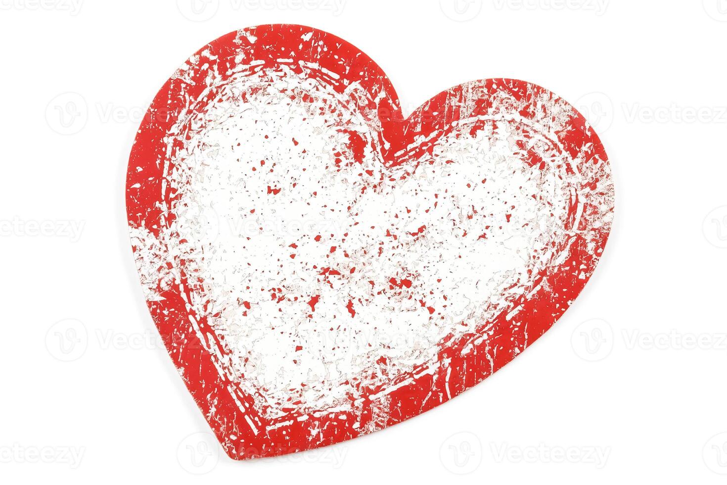 Distressed Red Heart Shape photo