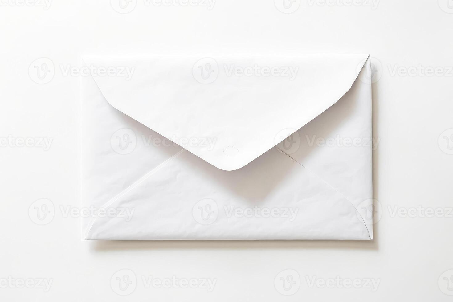 Blank White Envelope on White Background photo