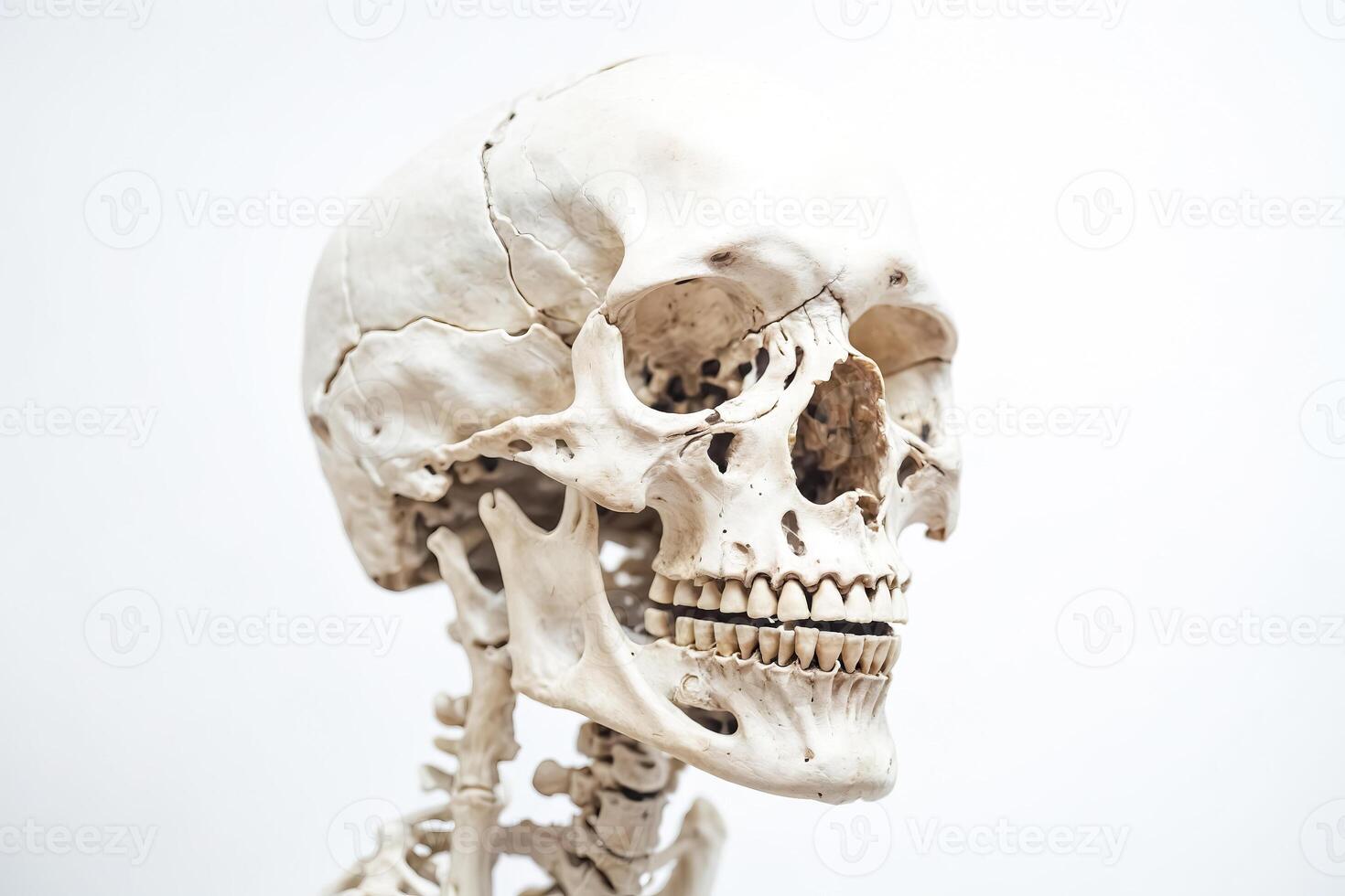 Close-up of a Human Skull with Teeth photo