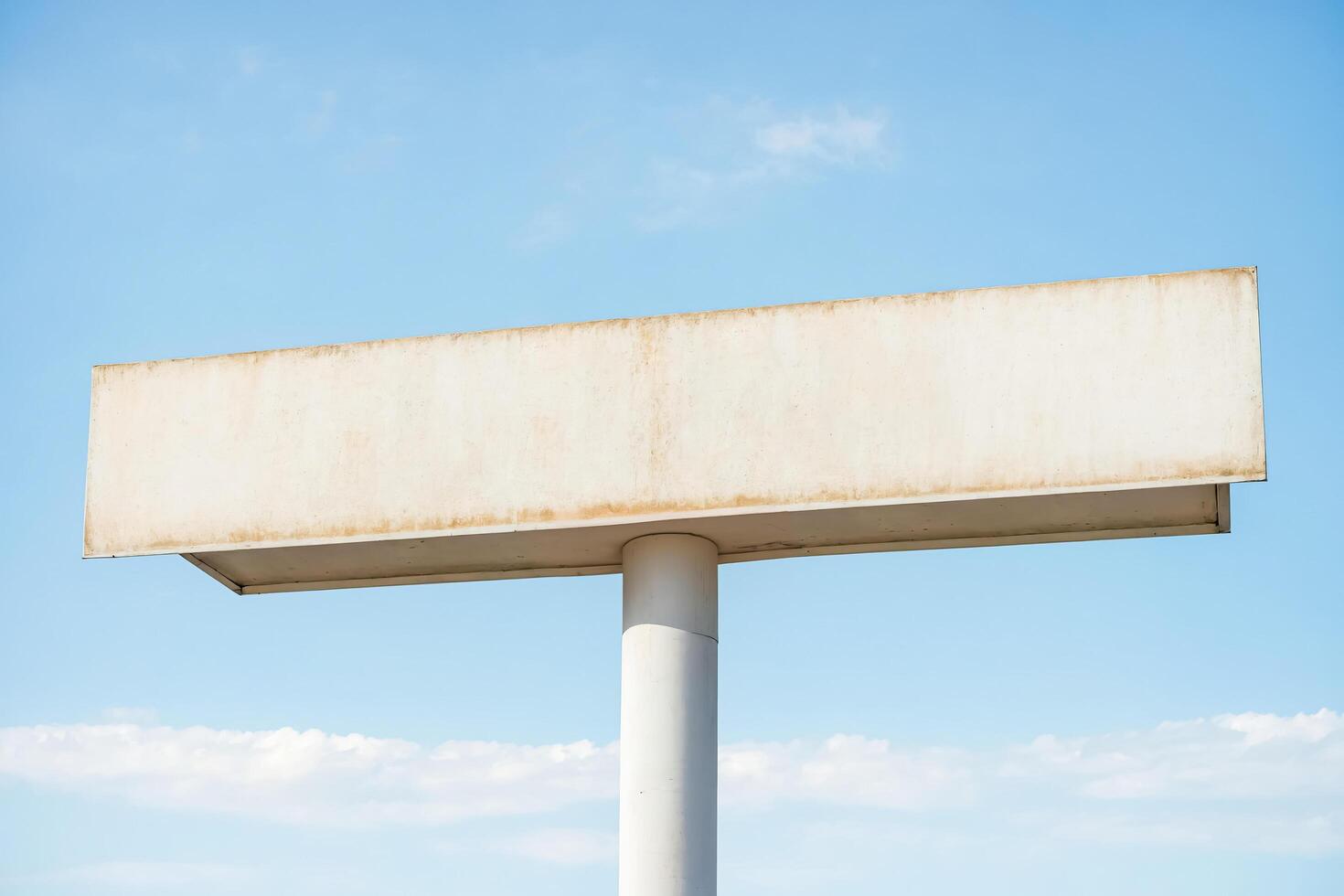 Blank Billboard on a Blue Sky Background photo