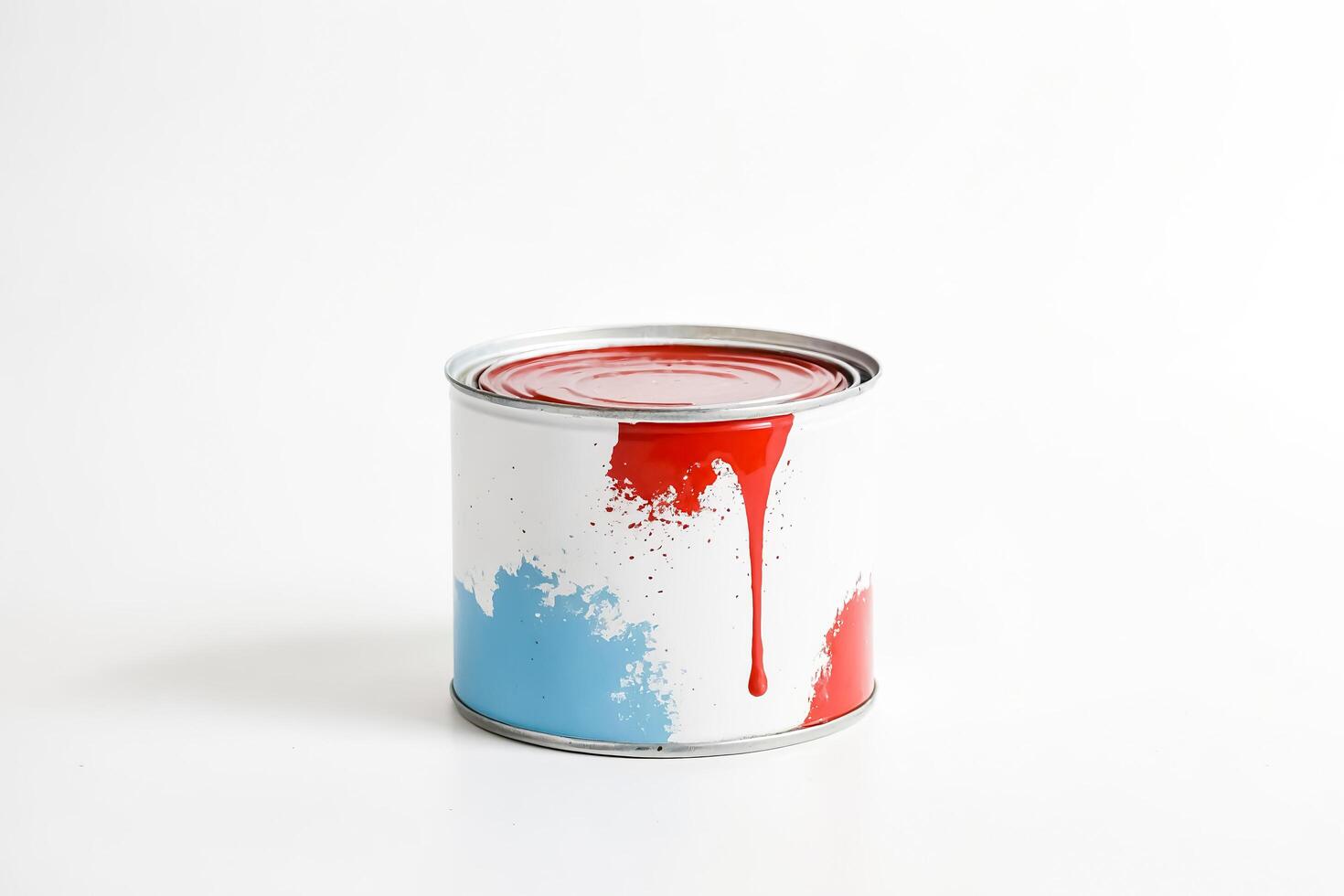 Dripping Red Paint Can photo
