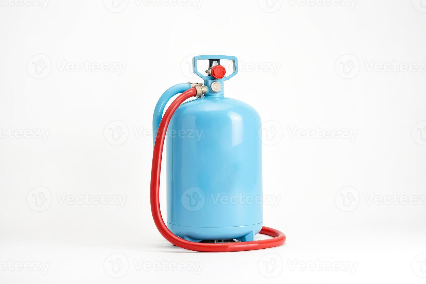 Blue and red compressed air tank photo