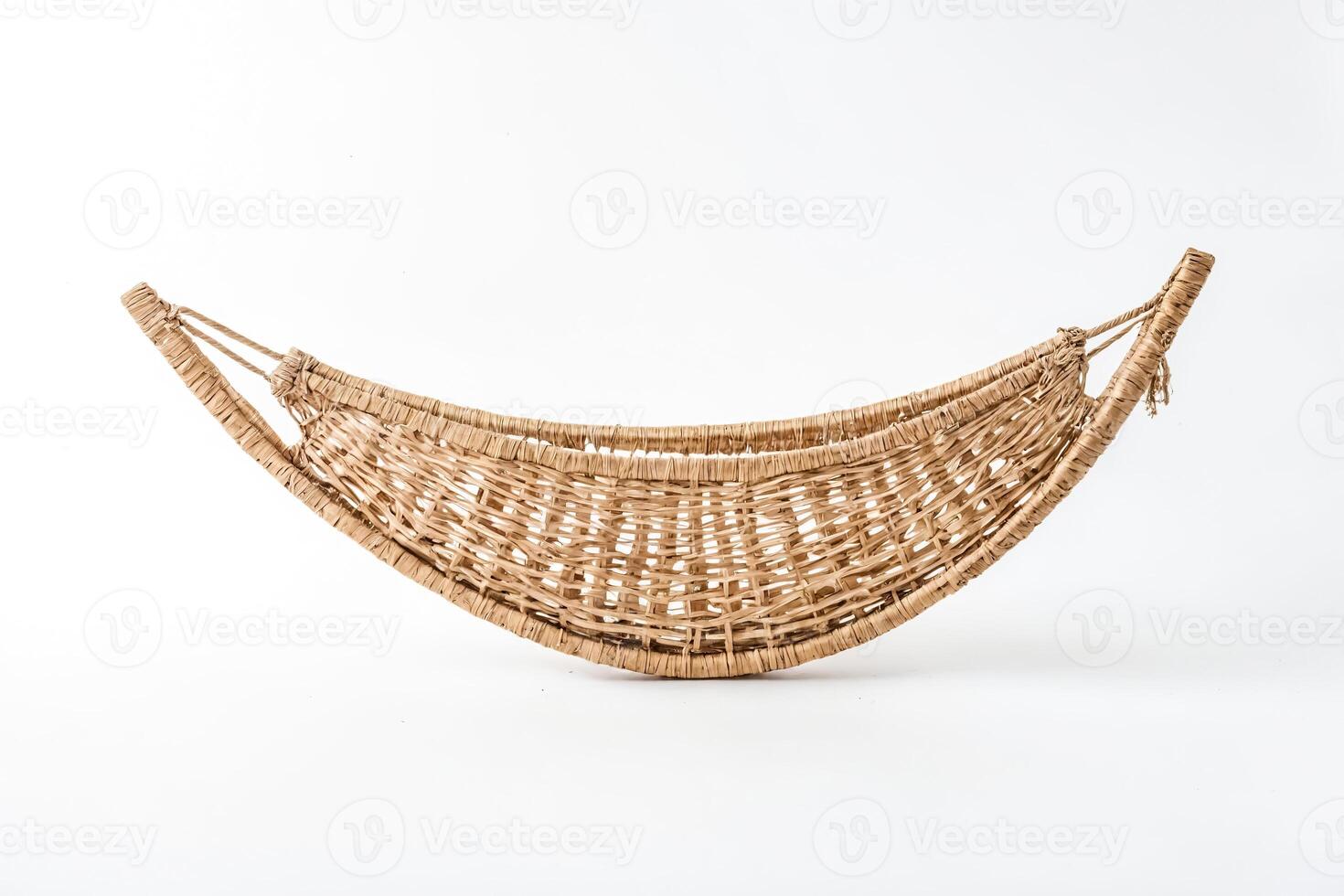 Woven Basket Isolated on White Background photo