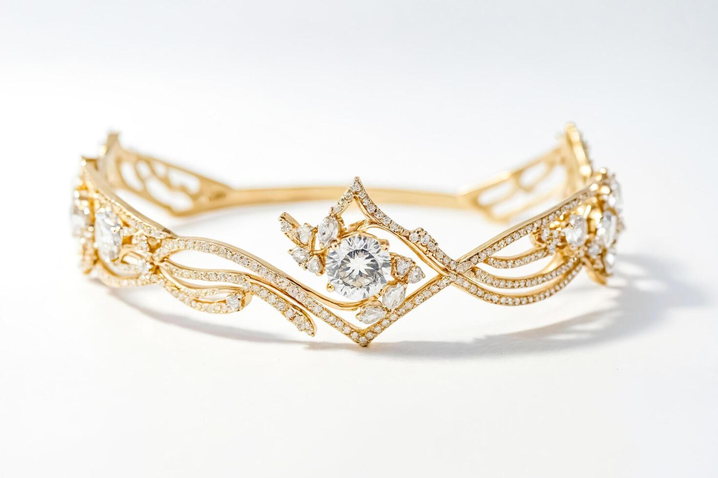 Gold Bracelet with Diamond Accents photo