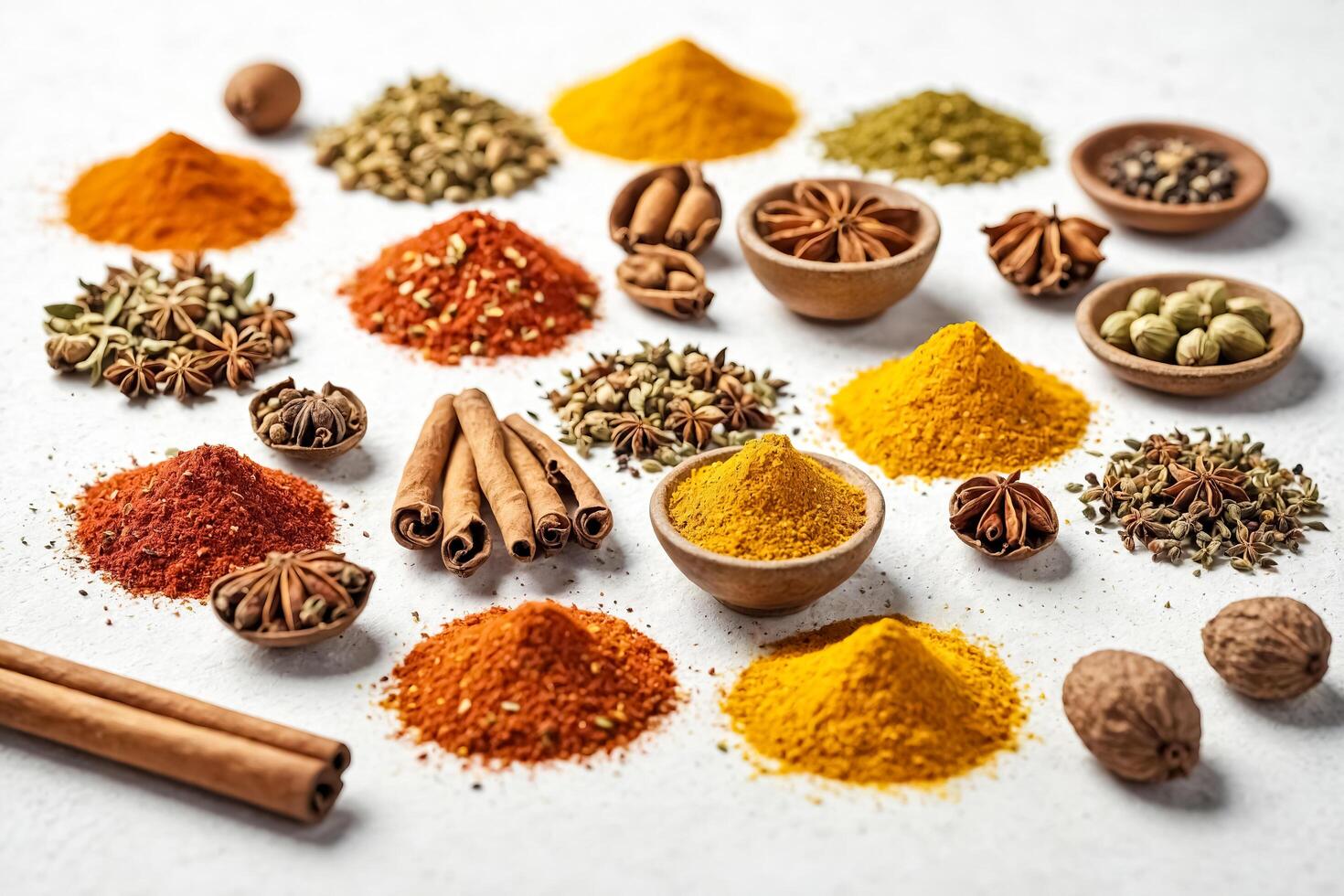 Aromatic Spices and Herbs Assortment photo