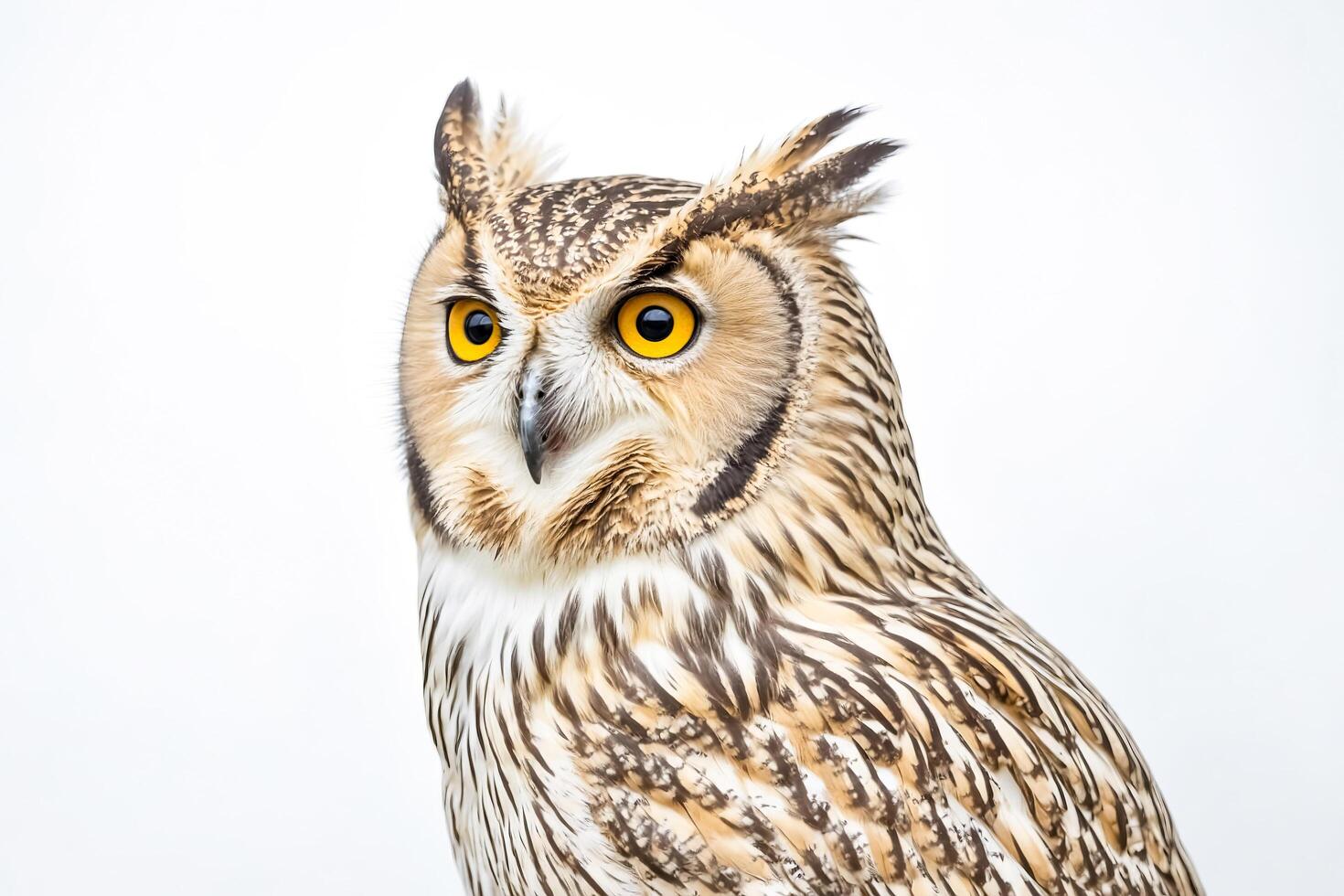 Close-up of an Owl's Head and Eyes photo