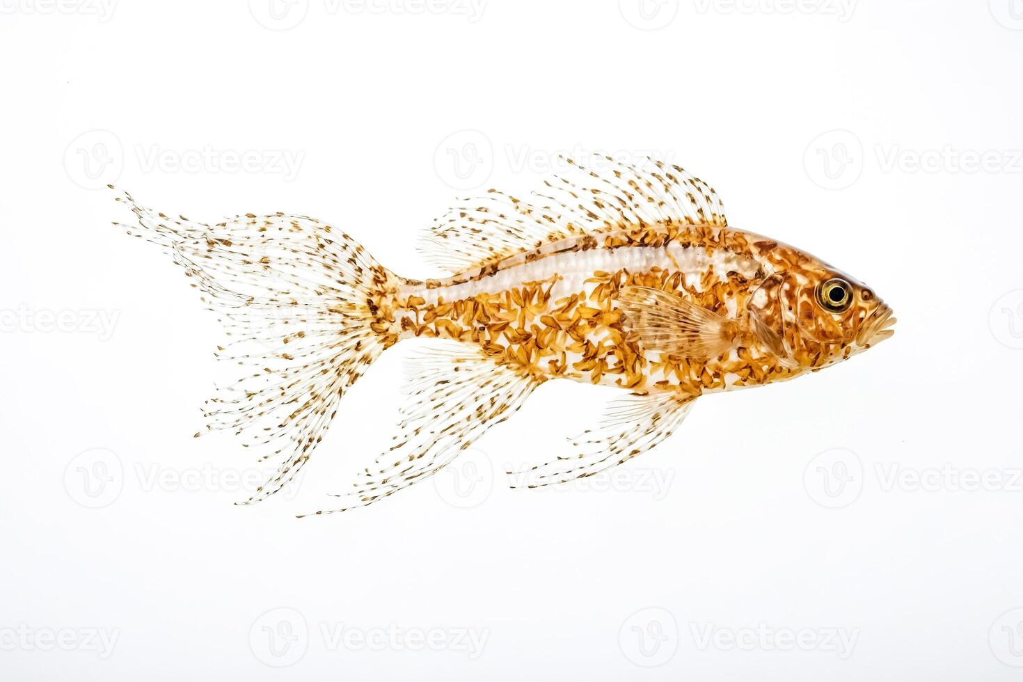 Transparent Fish with Golden Scales photo
