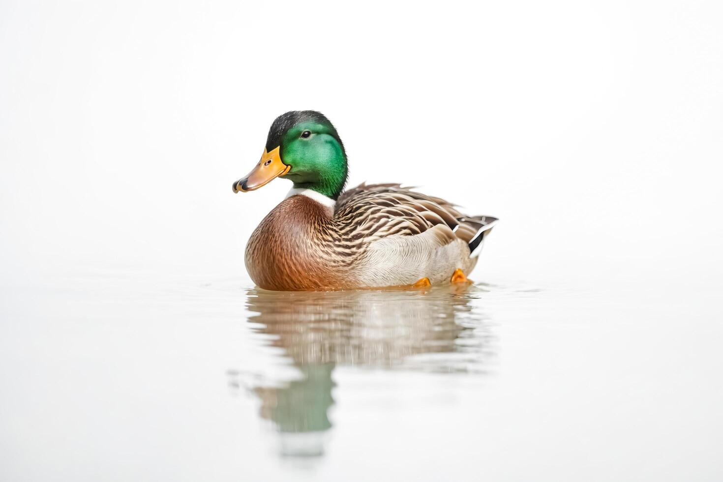 Mallard Duck Swimming in Calm Water photo