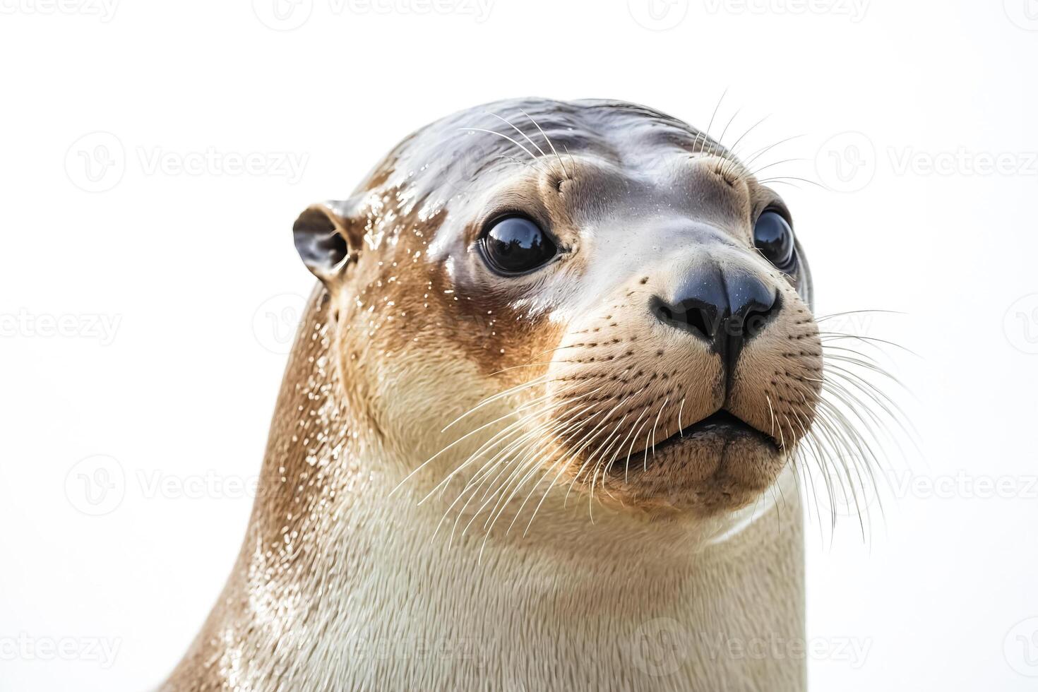 Close-up of a seal's face photo