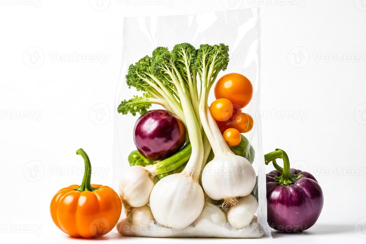 Fresh Vegetables in a Plastic Bag photo