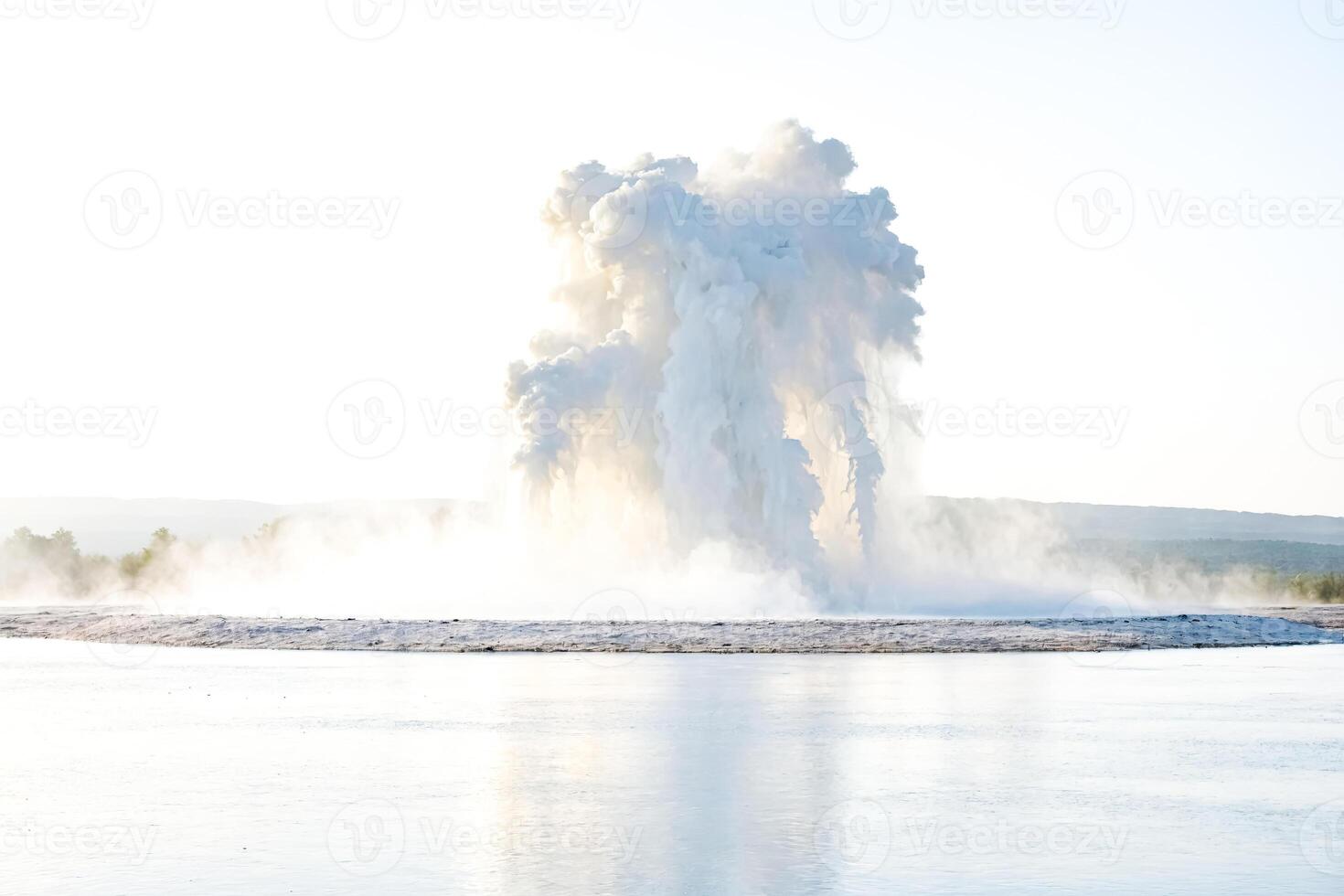 Eruption of a Geyser in Iceland photo