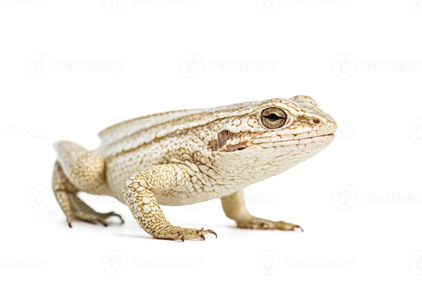 Albino Lizard Looking Right photo