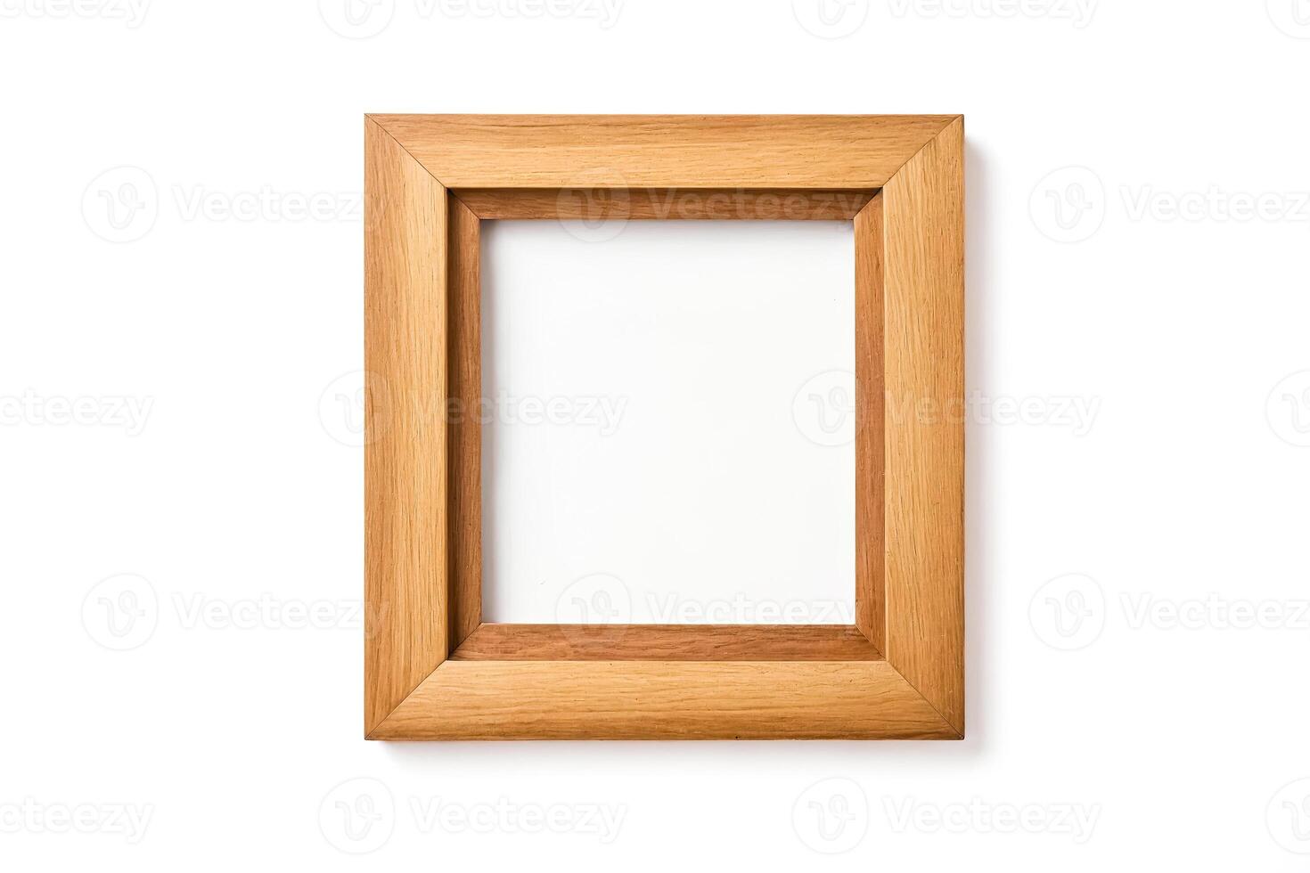 Wooden Frame Isolated on White Background photo