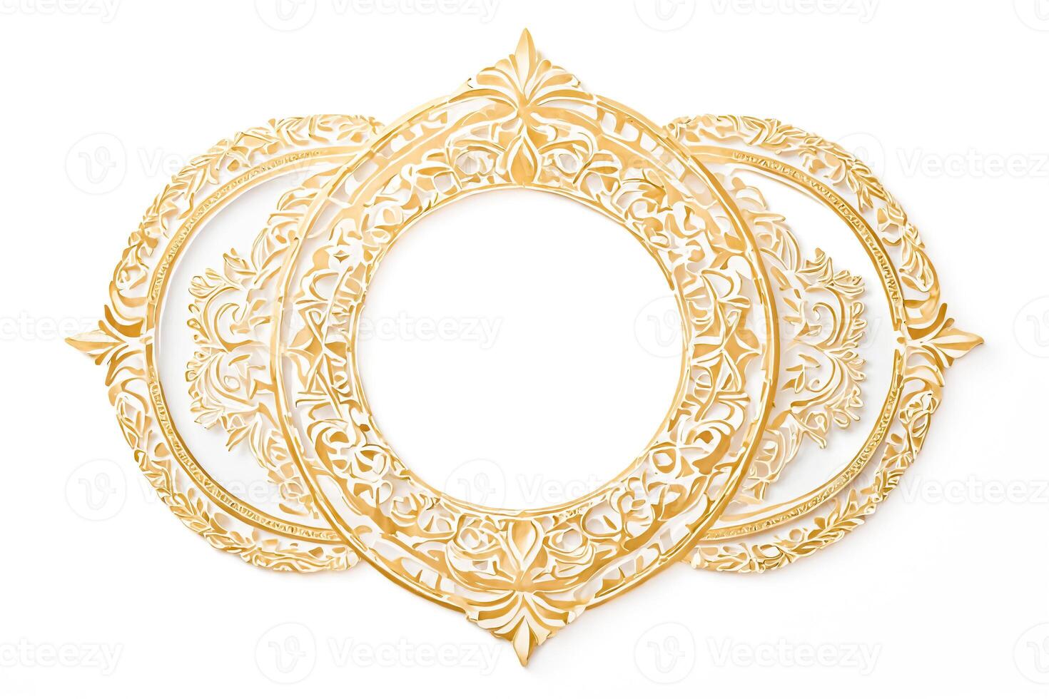 Ornate Gold Frame with Floral Design photo