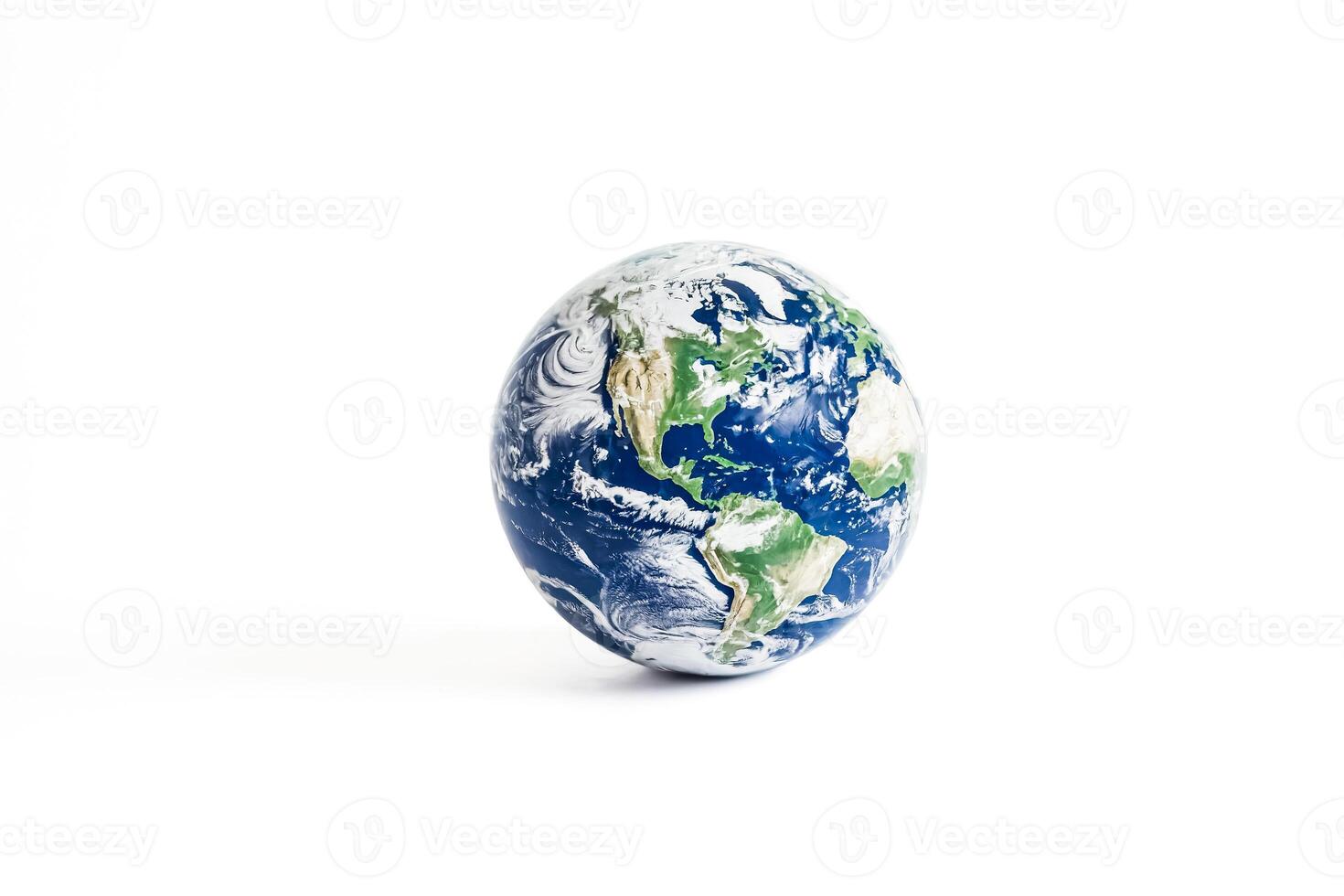 Earth globe isolated on white background photo