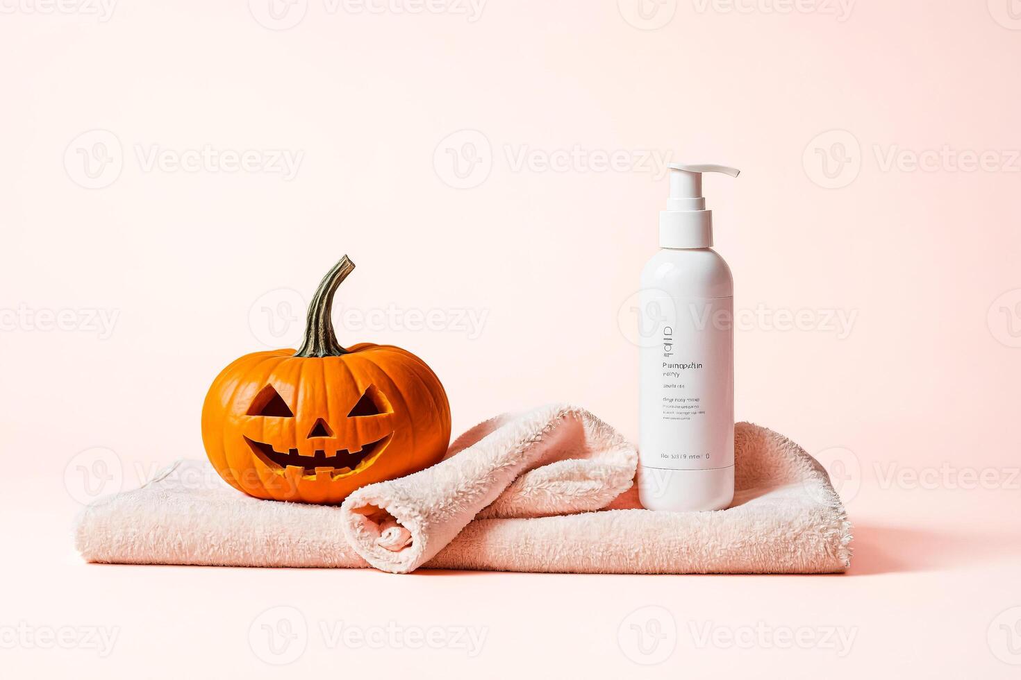 Pumpkin Spice Body Wash and a Cozy Towel for a Spooky Spa Day photo