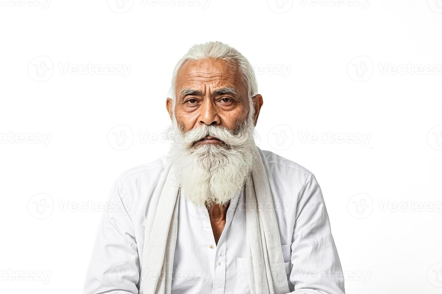 Portrait of an Elderly Man with a Long White Beard photo