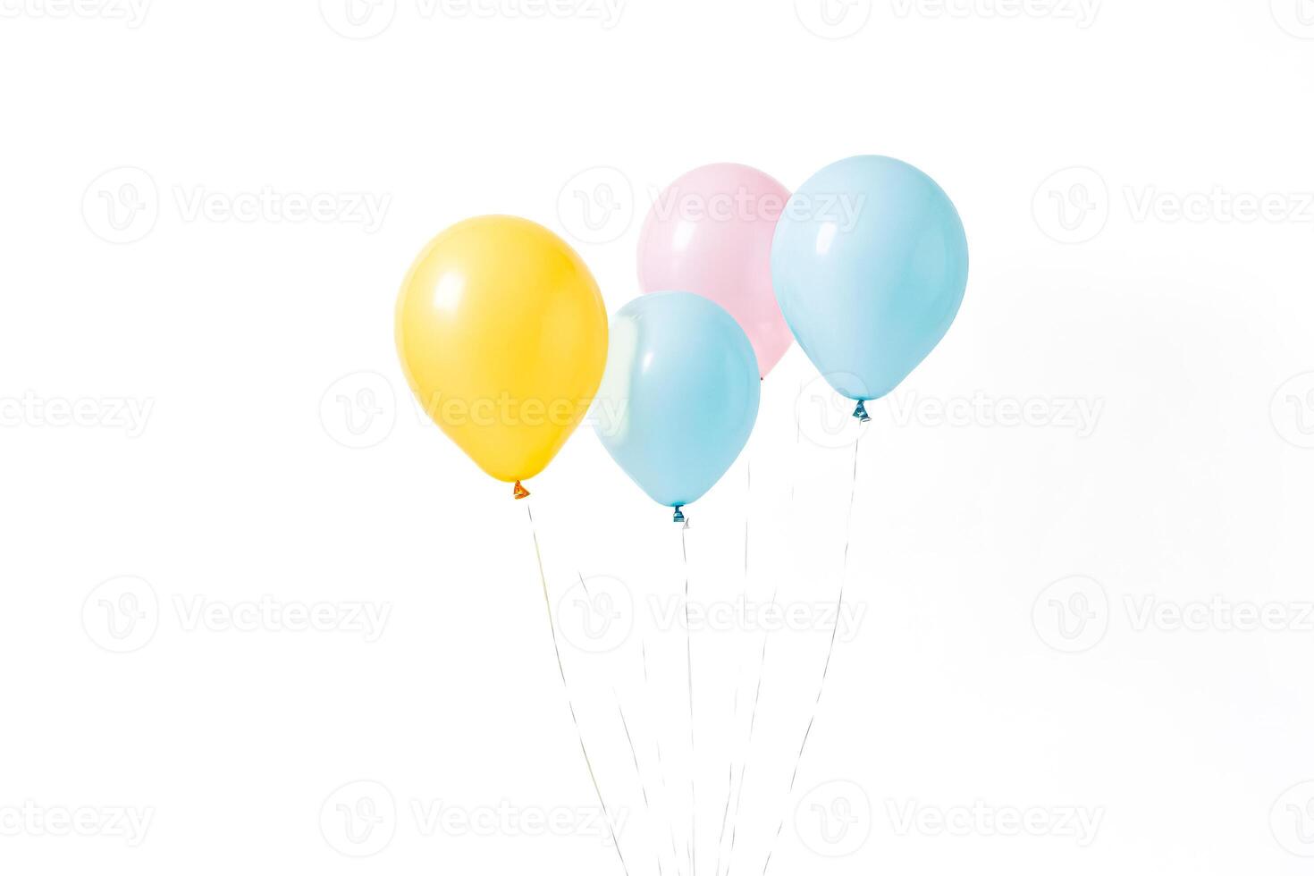 Colorful Balloons Isolated On White Background photo