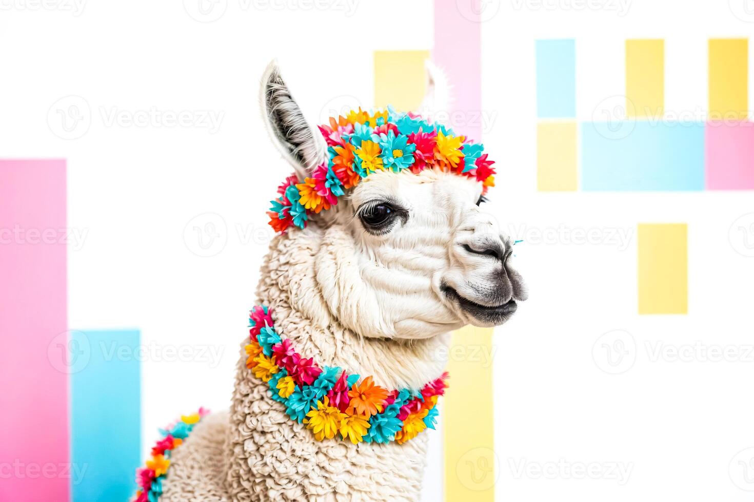 Llama in a Flower Crown photo